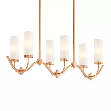 Frosted Glass Cylinder Chandelier 3D model image 1 