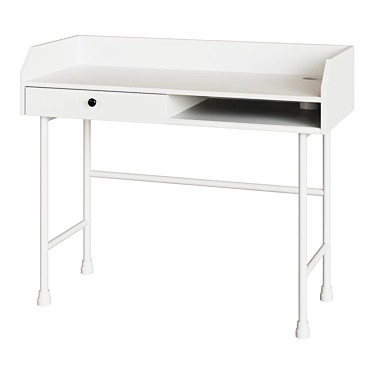 Modern White Desk | HAUGA Collection 3D model image 1 
