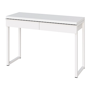 Sleek White Desk: BESTÅ BURS 3D model image 1 