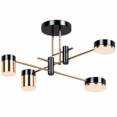 Modern Qinet Hanging Chandelier 3D model image 1 