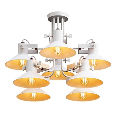 Modern Downtown Ceiling Chandelier 3D model image 1 