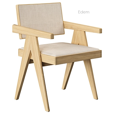 Elegant Edem Chair by Cosmo 3D model image 1 