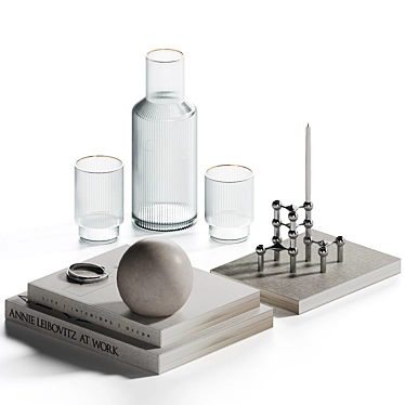 Elegant Decor Set for Coffee Table 3D model image 1 