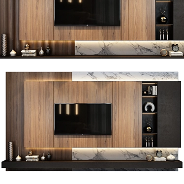 Modern TV Shelf for Stylish Living Room 3D model image 1 