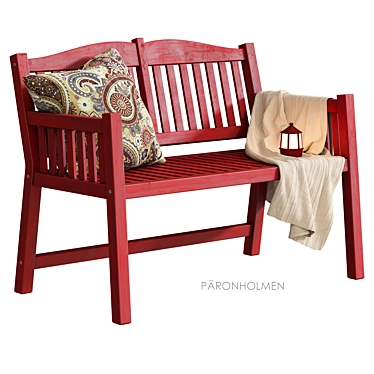 PÄRONHOLMEN Outdoor Bench - Red Beauty! 3D model image 1 