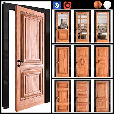 Timeless Charm: Garofoli Interior Doors 3D model image 1 