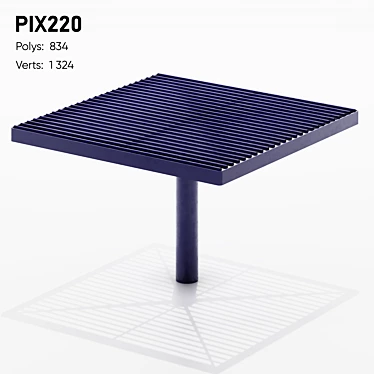 Title: PIXEL Transparent Steel Park Benches 3D model image 1 