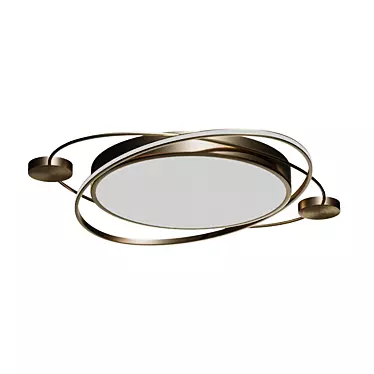 Metal Ring LED Ceiling Lamp 3D model image 1 