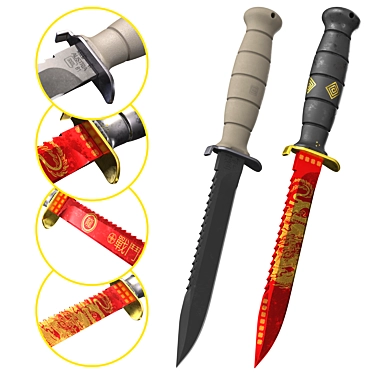 Tactical Knife-GLOCK SURVIVAL 3D model image 1 