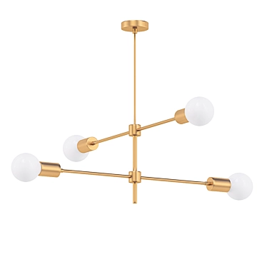 Elegant Orb Chandelier: Modern Mobile Light 3D model image 1 