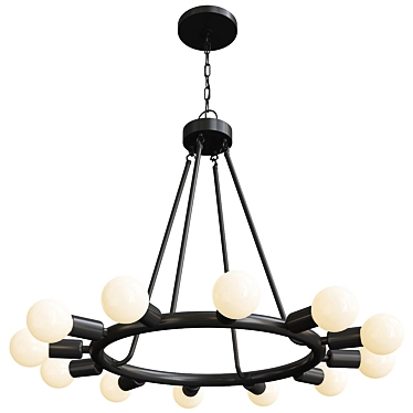 Elegant Audrey Chandelier 3D model image 1 