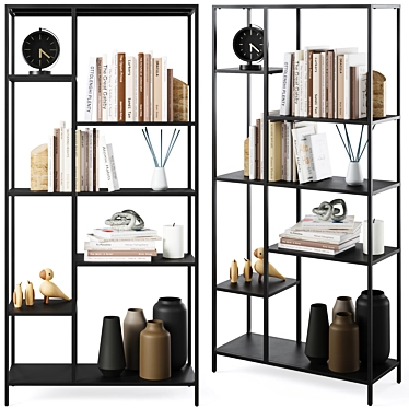 Modern Bookcase Newcastle: Sleek Design, Ample Storage 3D model image 1 