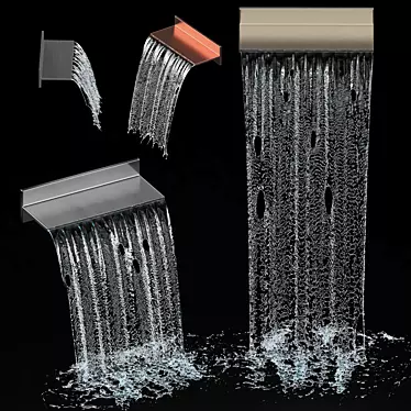 Elegant Waterfall Faucet 3D model image 1 