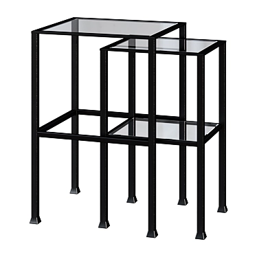 Pottery Barn Tanner Nesting Tables 3D model image 1 