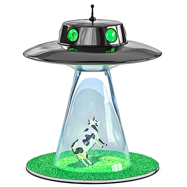 Cow Abduction Lamp: German Designer's Night Light 3D model image 1 