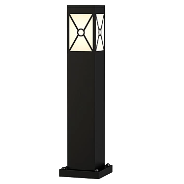 Sleek Tech Black Outdoor Light 3D model image 1 