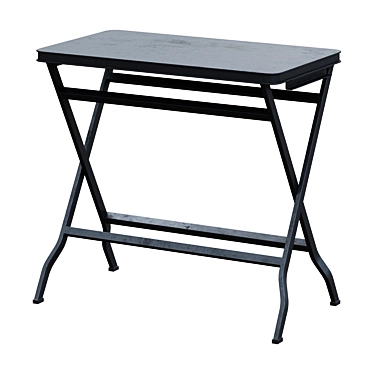 Carter 23" Metal Tray: Stylish Foldable Table 3D model image 1 