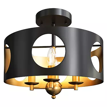 Sleek Convertible Ceiling Light 3D model image 1 