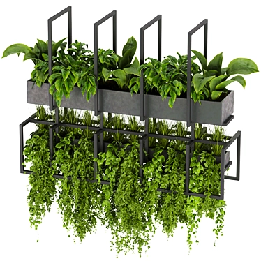 Elegant Hanging Plant Collection 3D model image 1 