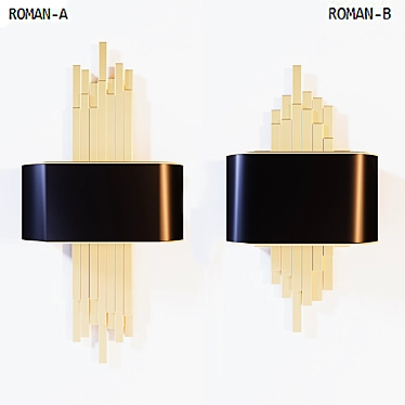 Title: Minimalist Roman Wall Light 3D model image 1 