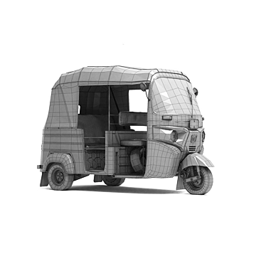 Mini Rickshaw Taxi: Detailed High-Quality Model 3D model image 1 