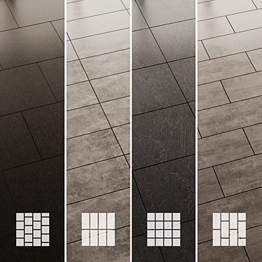 Versatile Ceramic Tiles Set: Stunning Designs for Floors and Walls 3D model image 1 