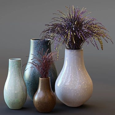 Modern West Elm Vases 3D model image 1 