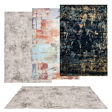 Versatile Rug Set with 6 Variations 3D model image 1 