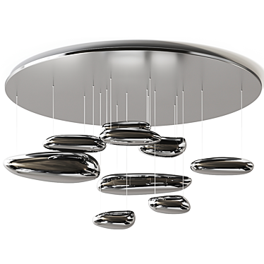 Modern Mercury Ceiling Lamp - 1100mm 3D model image 1 