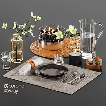 Hearth-and-Hand Tableware Set 3D model image 1 