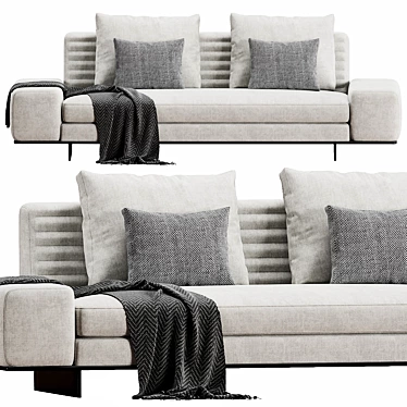 Contemporary Minotti Roger Sofa 3D model image 1 