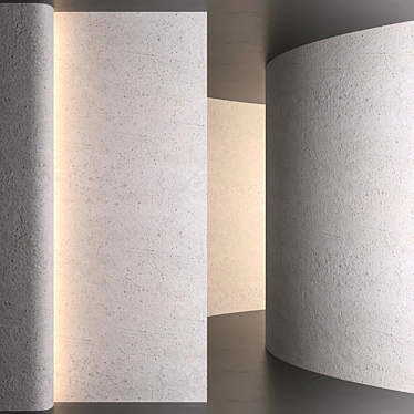 Textured Concrete Wall: High-Quality 3D Model 3D model image 1 