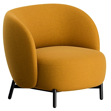 Sleek Lunam Armchair: Contemporary Comfort by Kartell 3D model image 1 