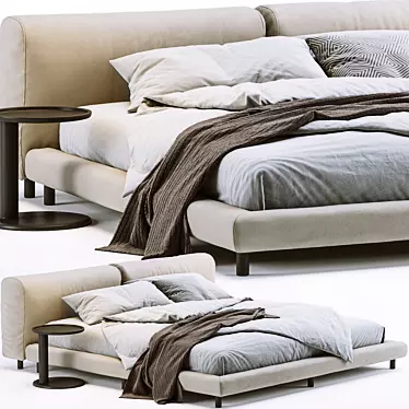 Luxurious Living Divani Bed: Softwall Comfort 3D model image 1 