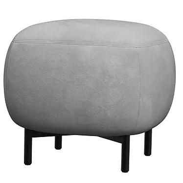  Stylish Upholstered Square Pouf 3D model image 1 