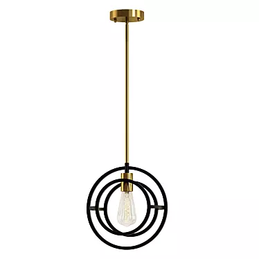 Elegant Geometric Pendant Light 3D model image 1 