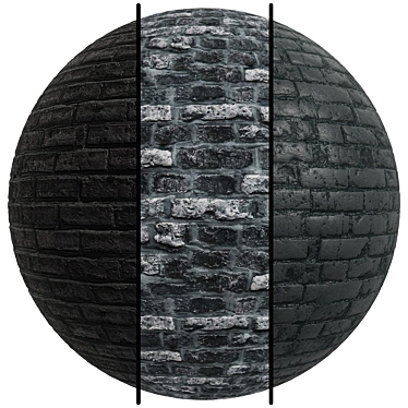 Black Brick Collection: 4K PBR 3D model image 1 