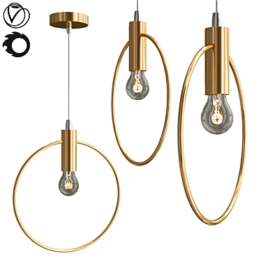 Elegant Nordic Chandelier 3D model image 1 