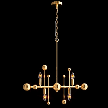 Elegant Gold Chandelier 3D model image 1 