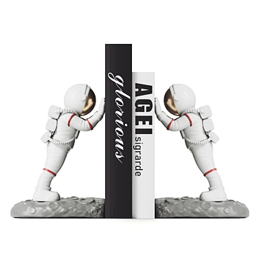 Space Explorer Bookends 3D model image 1 