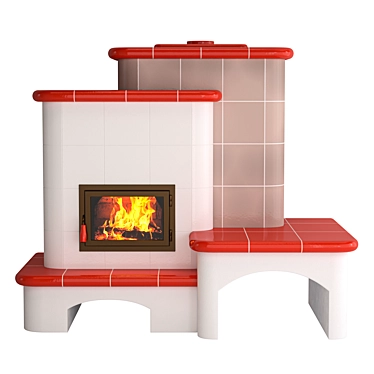 Elegant SABRINA Fireplace Stove 3D model image 1 