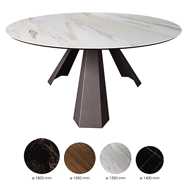 Elegant Eliot Round Table: Luxury Design 3D model image 1 
