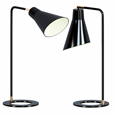 Sleek Modern Gary Table Lamp 3D model image 1 
