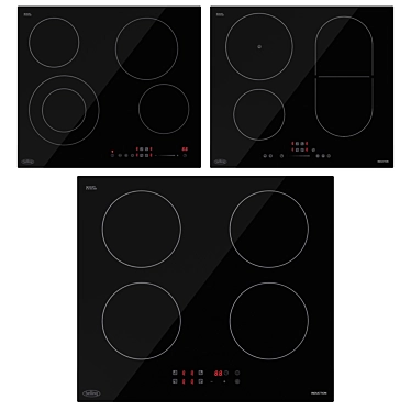 Sleek Belling Electric Hobs 3D model image 1 