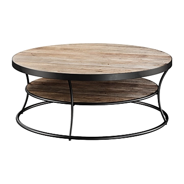  Rustic Reclaimed Wood Coffee Table 3D model image 1 
