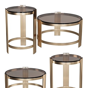 Golden Glow Coffee Table 3D model image 1 