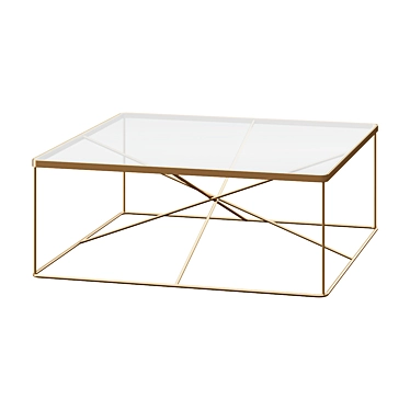 Elegant Aiken Square Coffee Table 3D model image 1 