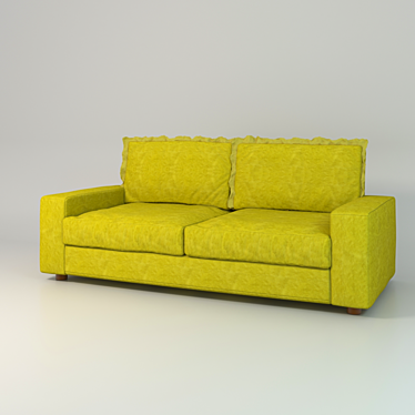 Green Soft Sofa 3D model image 1 