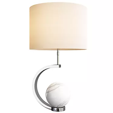 Eichholtz Luigi: Elegant White Marble Lamp 3D model image 1 