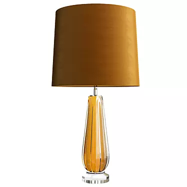 Sleek Orange Glass Table Lamp 3D model image 1 